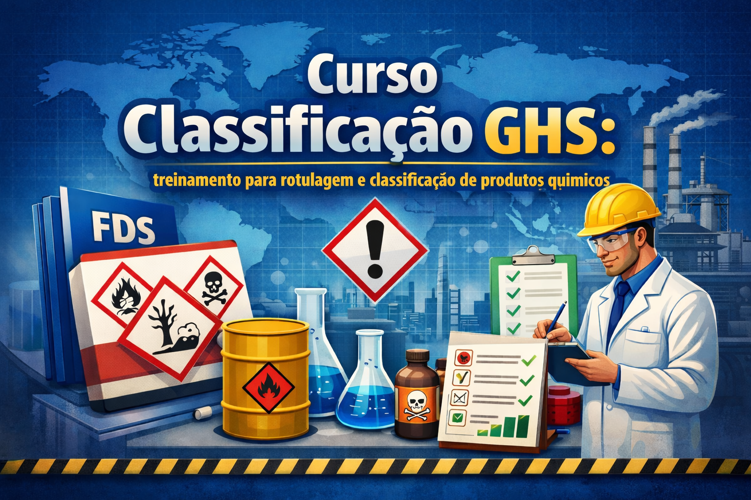 Curso Classificação GHS: treinamento para rotulagem e classificação de produtos químicos