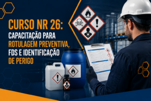 Curso NR 26 capacitação para Rotulagem preventiva, FDS e Identificação de perigo