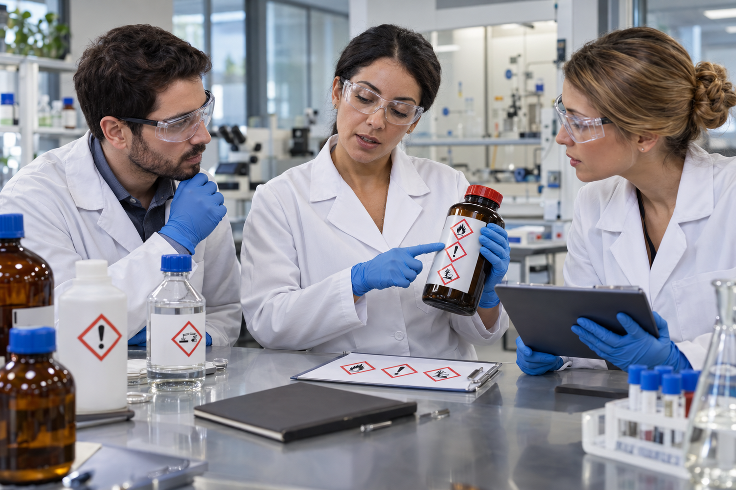 Curso de classificação GHS para rotulagem química segura